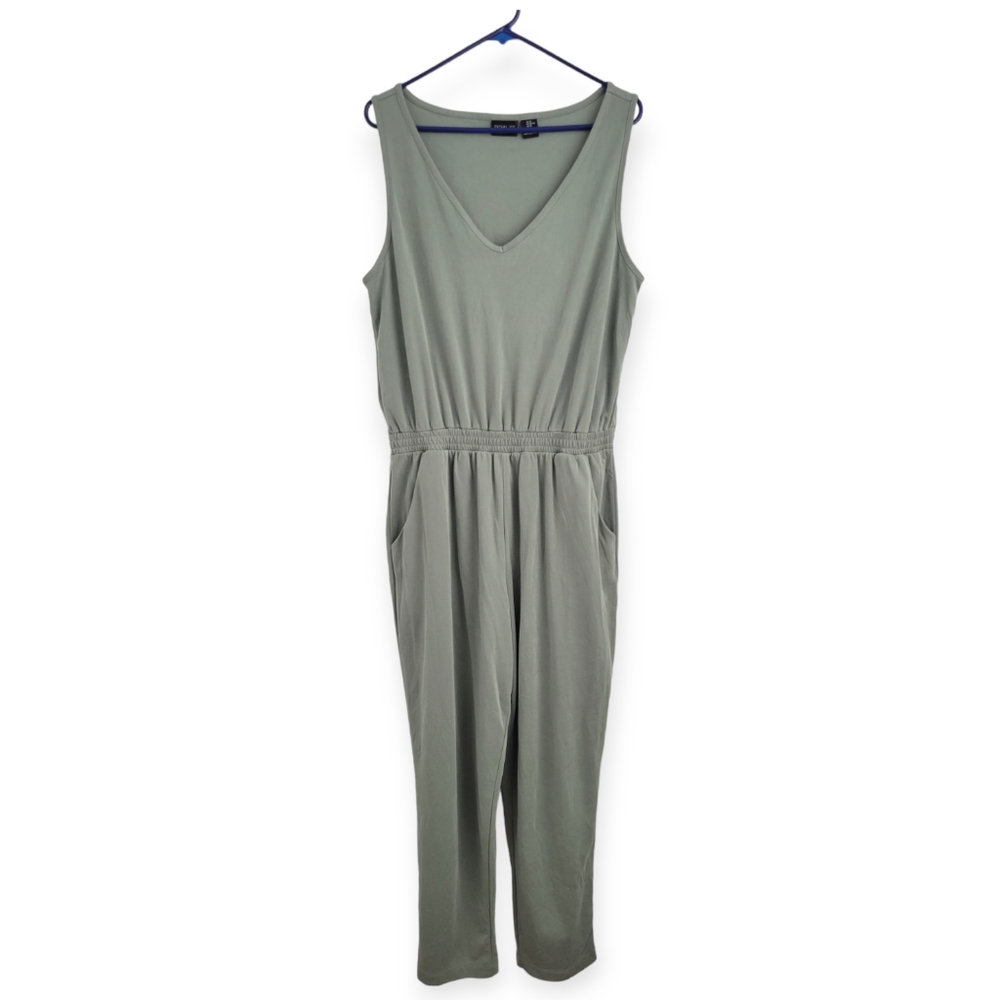 Rachel Zoe XL Light Green Neutral Sleeveless Jumpsuit